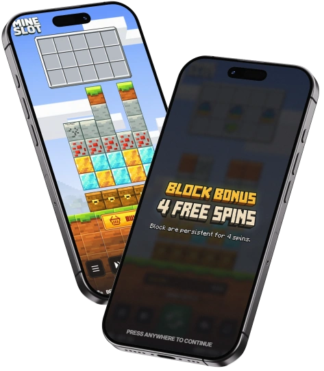 Minecraft Slot App für Mobilgeräte.