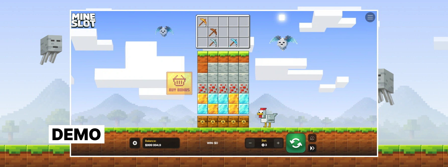 Minecraft Slot Demobild.
