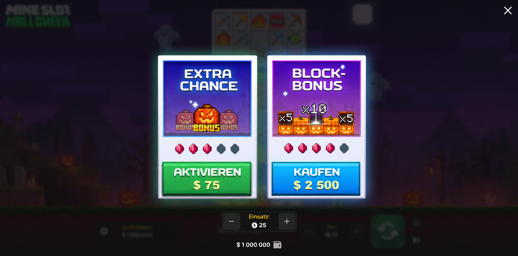Mine Slot Halloween Bonus